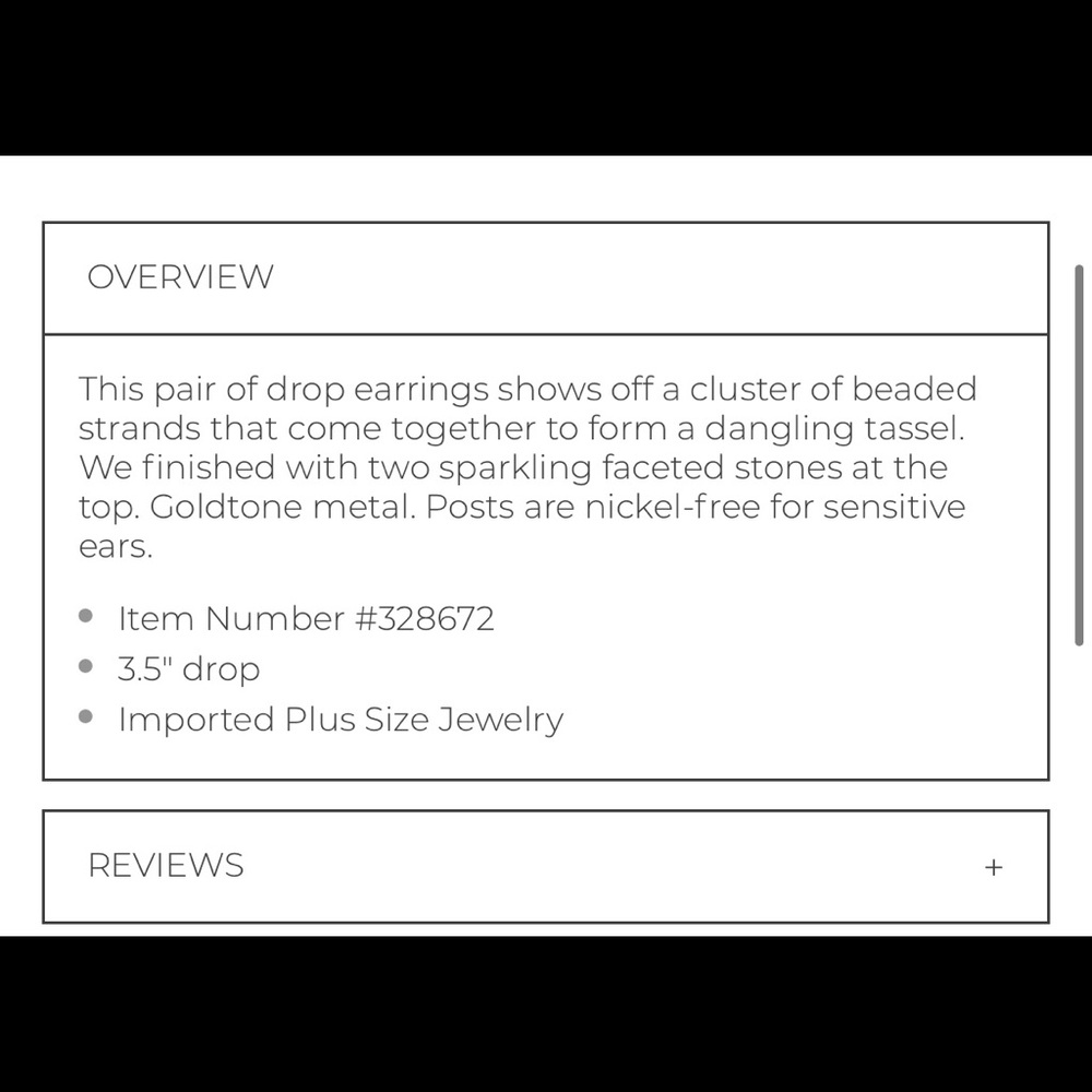 🆕LB Rhinestone Beaded drop earrings - Picture 2 of 4